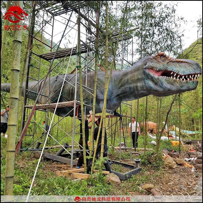 仿生活体动态恐龙景观机械会动会叫大型恐龙模型仿真机模制作工厂