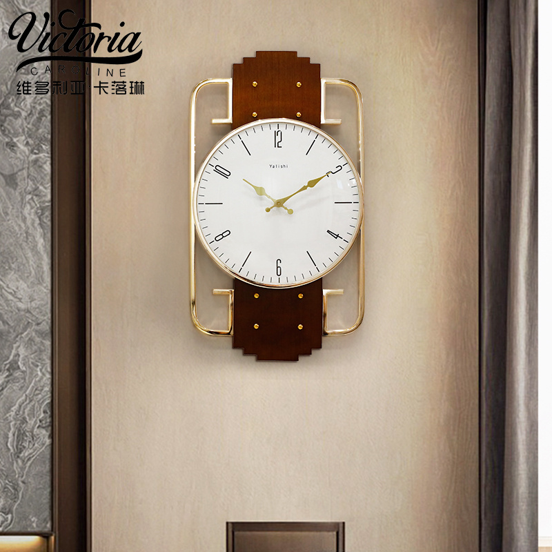 中国风现代简约时钟新中式钟表挂钟客厅家用挂表挂墙北欧式石英钟