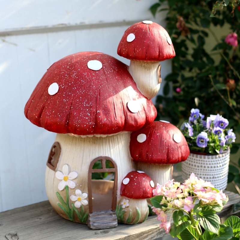 户外园林大蘑菇院子摆阳台件庭院花园草坪仿真幼儿园装饰布置造景