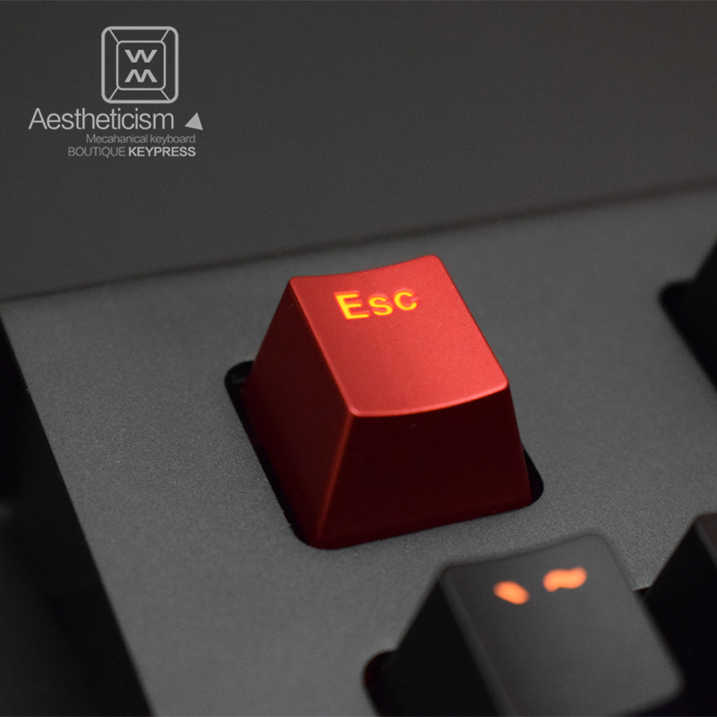 机械键盘全套金属透光个性定制键帽 ESC键帽 磨砂质感 非电镀烤漆