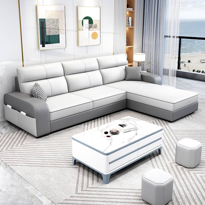 现代简约猫抓科技布沙发2023新款小户型布艺沙发客厅网红沙发组合