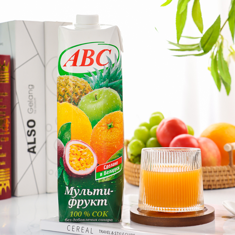 俄罗斯进口果汁混合口味ABC牌苹果蔓越莓柠檬芒果香蕉猕猴桃果汁