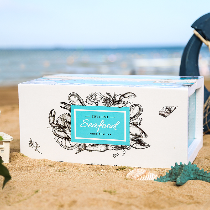 鲜活礼盒打包泡沫年货生鲜包装盒长方形大闸蟹箱大连海鲜大礼包箱