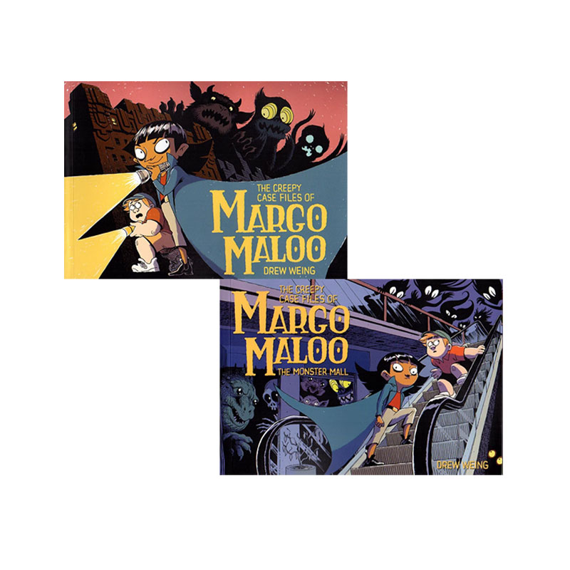 英文原版 The Creepy Case Files of Margo Maloo 玛戈·马卢的恐怖档案 2册合售 全彩漫画小说图画书 悬疑侦探冒险推理