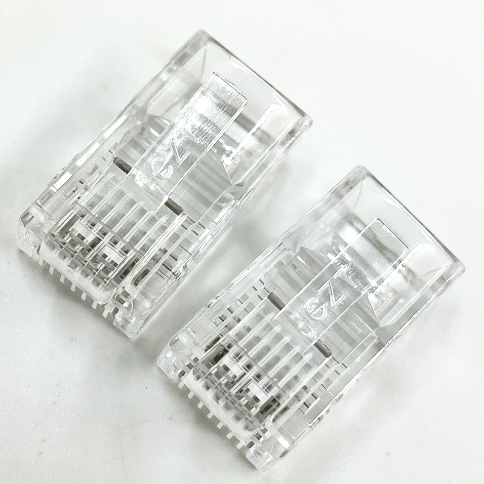 CZT意华 达标工程级超五类六类水晶头镀金RJ45网络水晶头100/袋