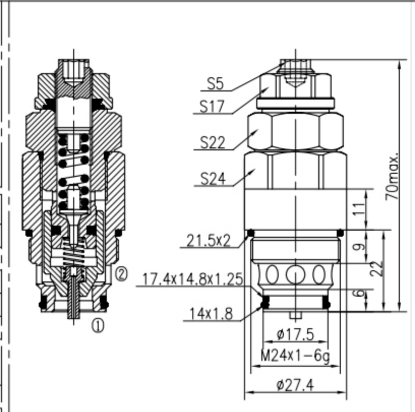 先导溢流阀液压煤矿工程机械液压系统手动可调压力阀XDYF20-03