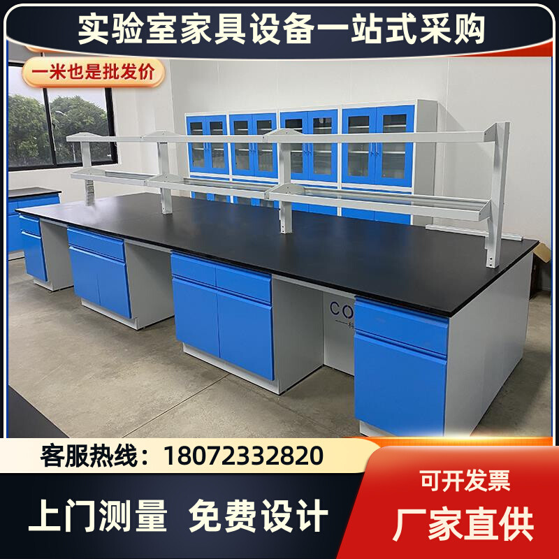 上海实验室工台全钢木台实验中台央DVS台边台化验室操作作台水槽