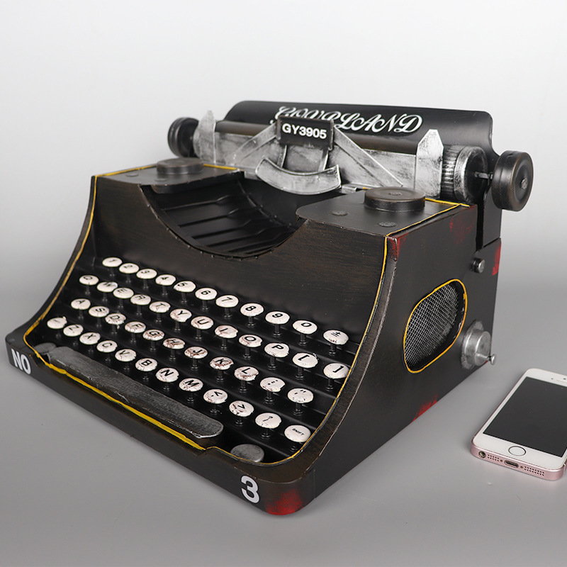 仿真复古打字机模型铁艺7080年代老式物件书店装饰品摆件摄影道具