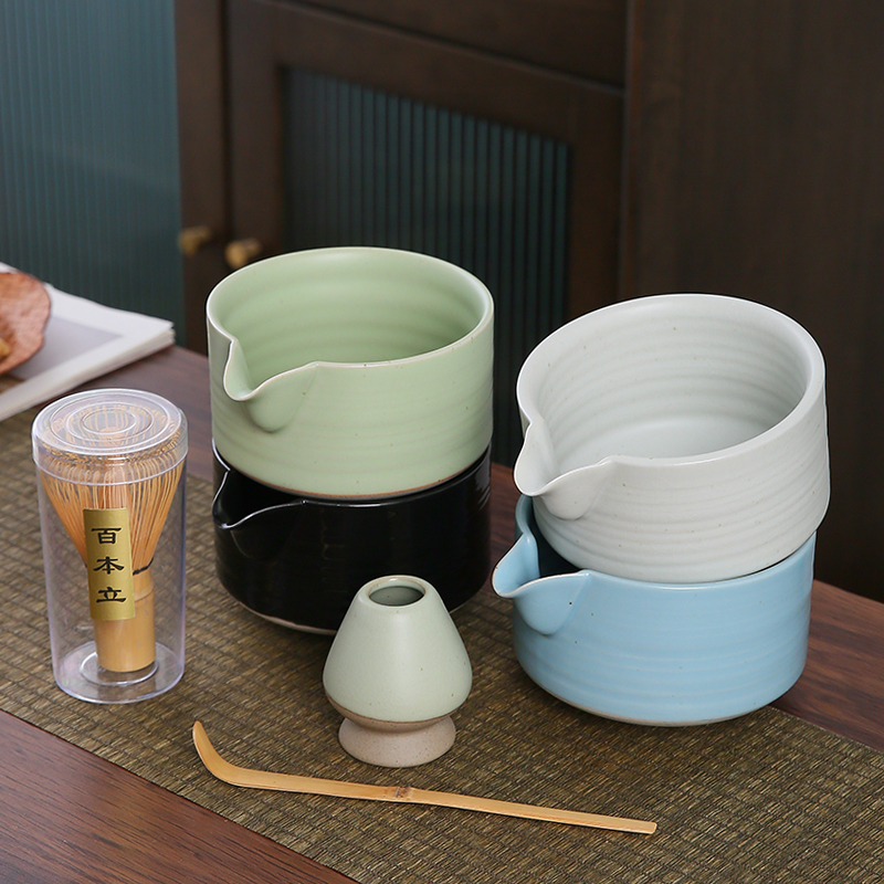 抹茶碗日式打抹茶用导流口茶具套装茶筅竹子抹茶刷宋代点茶道禅意