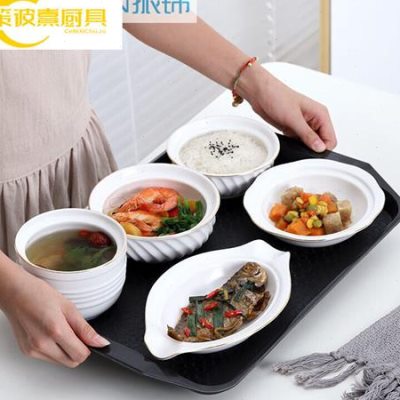 高档龙广祥 产妇吃的放心卫生陶瓷餐具月子中心会所餐碗炖汤带盖