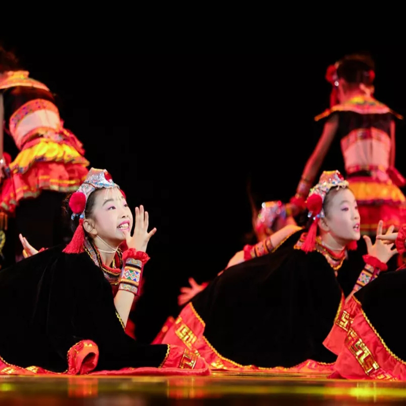 正品第十届小荷风采暖洋洋舞蹈演出服儿童少数民族服装女中国风表