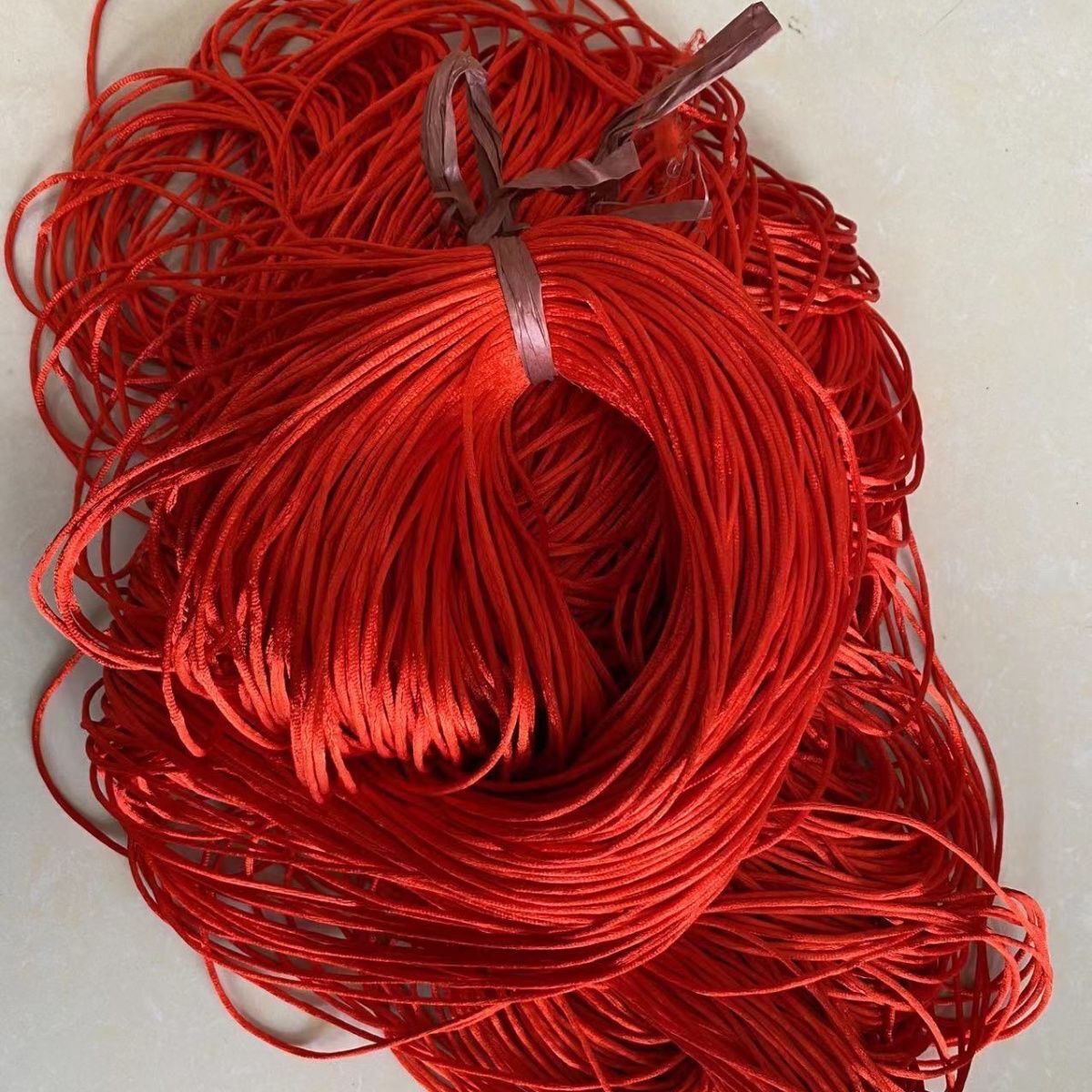 5号中国结红绳编制桃核枕头汽车坐垫专用绳子红色编织线diy手工
