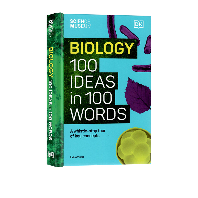 DK百科系列 英文原版 DK 科学博物馆 生物 Science Museum Biology 100 Ideas in 100 Words 儿童科普读物