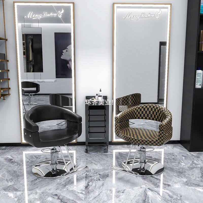 新品理发店椅子发廊专用可升降靠背椅简约现代剪发美发椅厂家直销