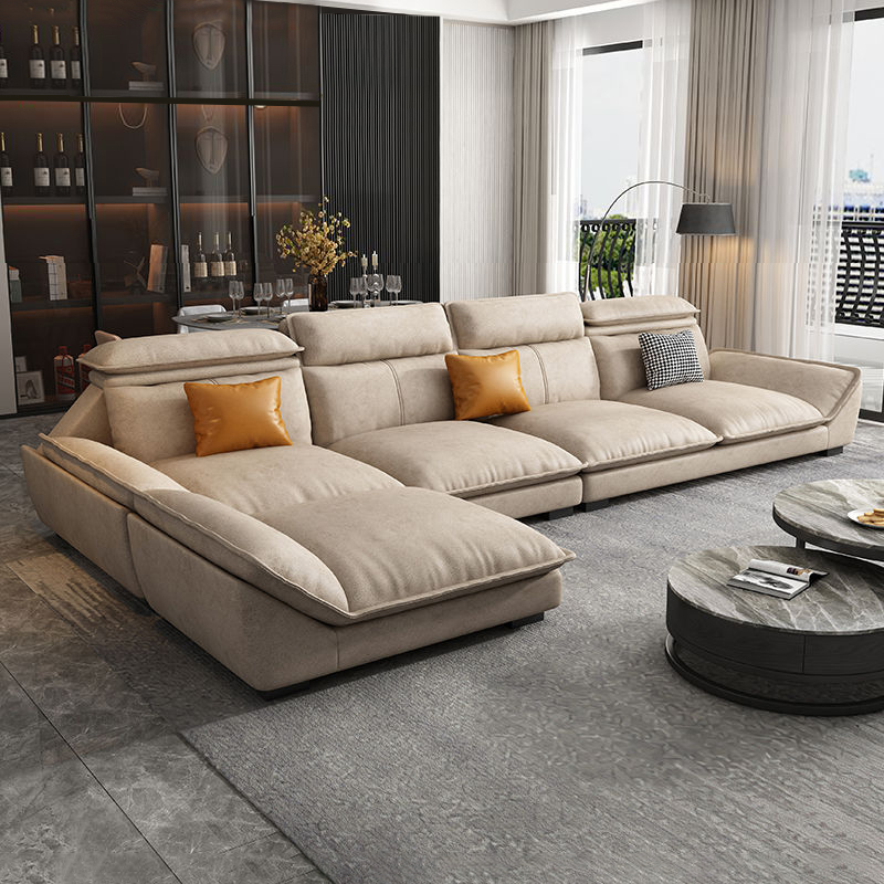现代简约新款科技布沙发客厅小户型轻奢北欧三四人位乳胶布艺沙发