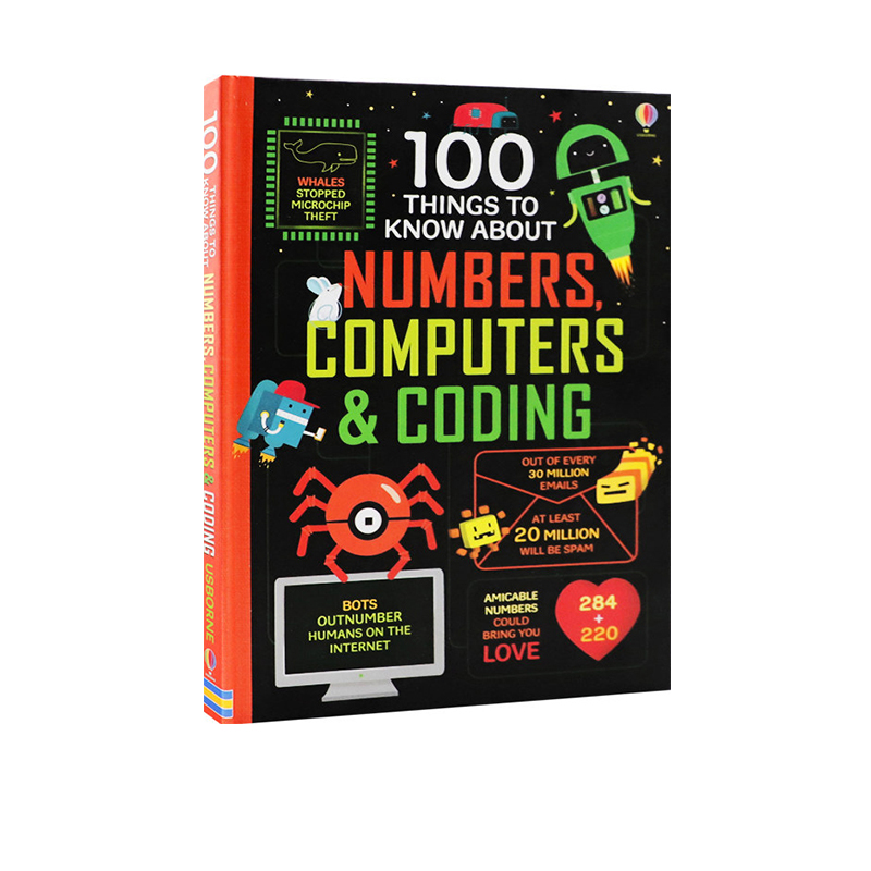 关于计算机的100件事 Usborne大发现系列 100 things to know about Numbers Computers & Coding 英文原版尤斯伯恩科普百科知识书