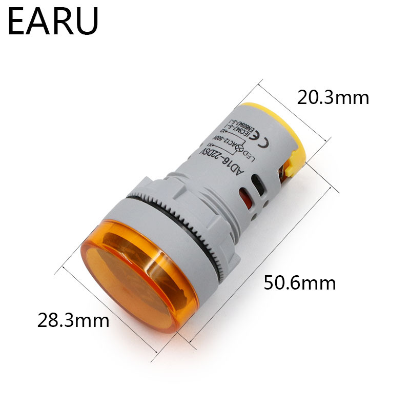 推荐DIY Mini Digital Voltmeter 22mm Round AC 12-500V Volt Vo