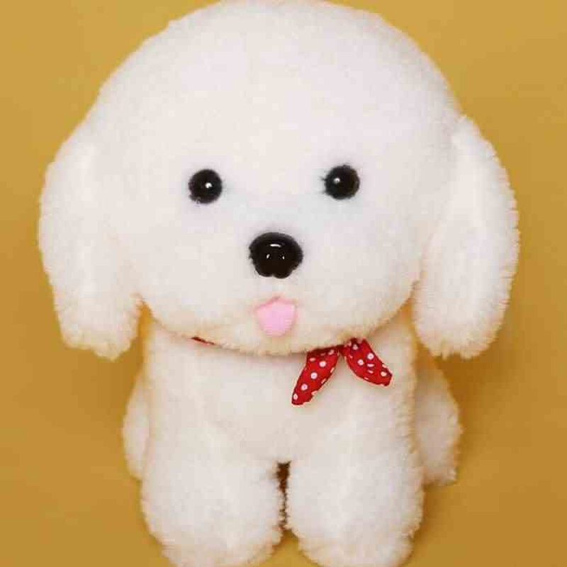 毛绒玩具狗狗白色可爱小布娃娃公仔玩偶儿童生日礼物女生
