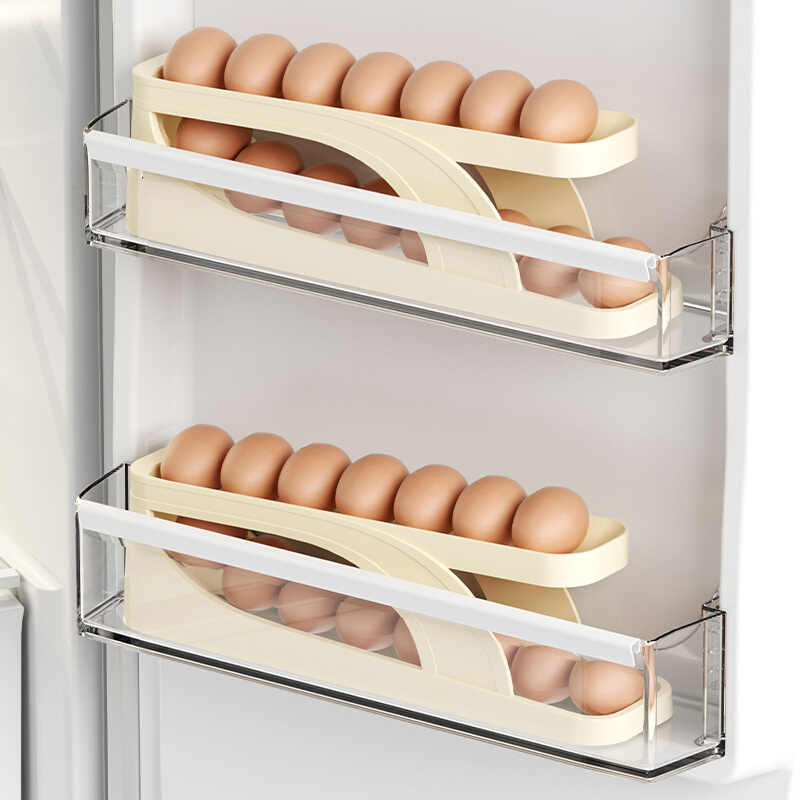 放鸡蛋收纳盒冰箱侧门专用架托抽屉式保鲜分装食品级厨房整理神器