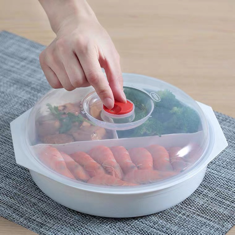 分格加热饭盒微波炉专用的碗双层热饭菜用具塑料微波神器盘子器皿