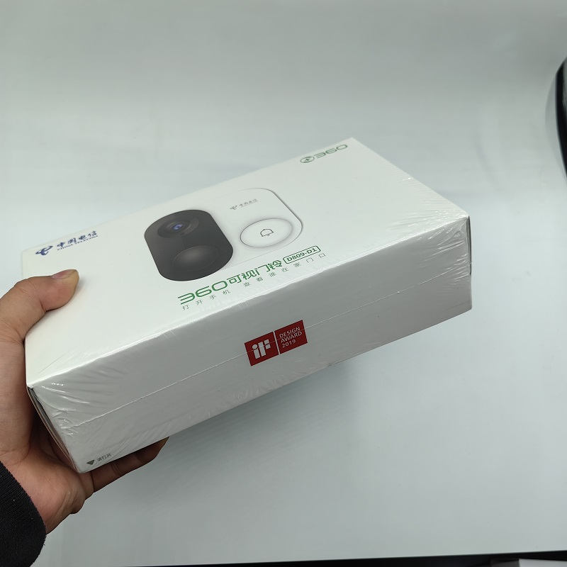 中国电信360可视门铃D809小翼管E家app实时对讲智能电子猫眼家用