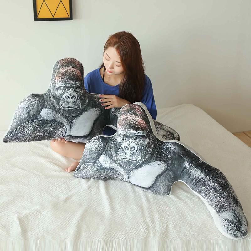 l电影金绒刚朋友抱枕毛玩具大猩猩床头上睡觉枕娃娃送女男生日礼
