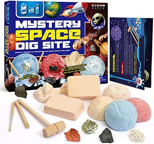 Gemstone Dig Kit Space Toy Solar System Rock Collection for