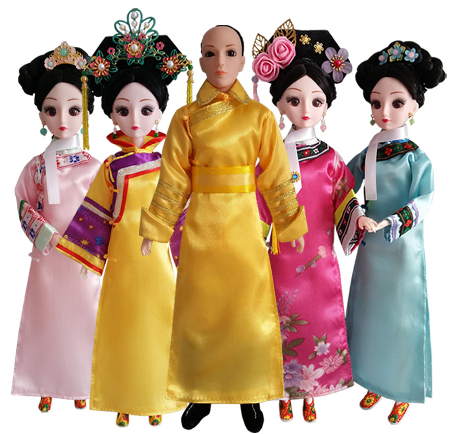 清朝古装女娃娃宫廷套官衣服中国古代格格公主贵妃6分30厘米玩具
