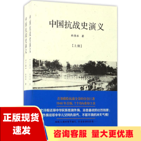 【正版书包邮】中国抗战史演义上下杜惜冰江苏人民出版社
