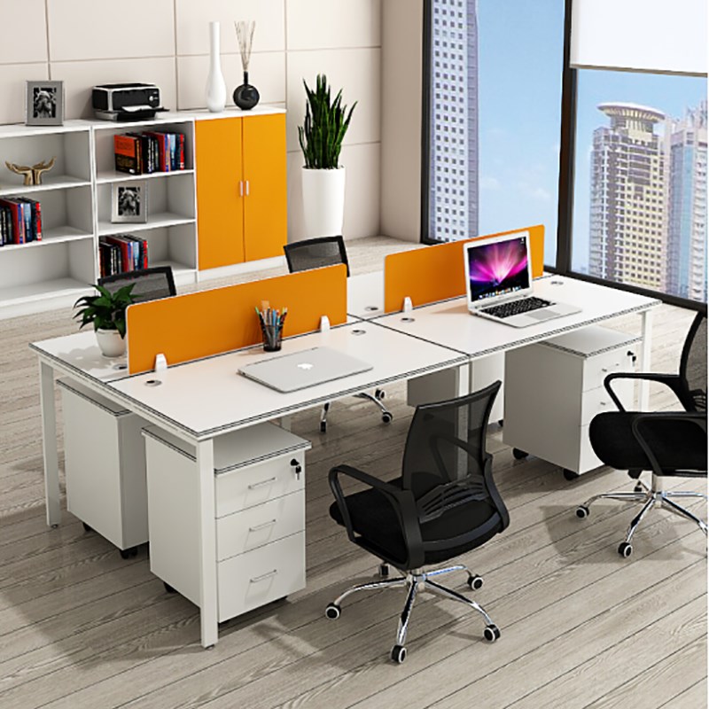 重庆办公家具简约钢人工公桌4架工位屏风电脑桌员办办公桌椅组合