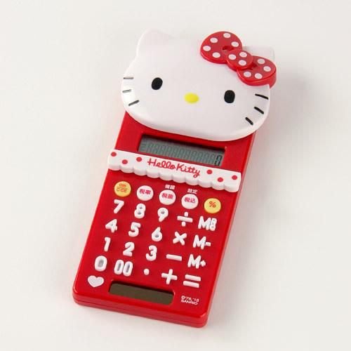 日本Sanrio Hello Kitty 可爱立体kitty 携带 计算机计算器