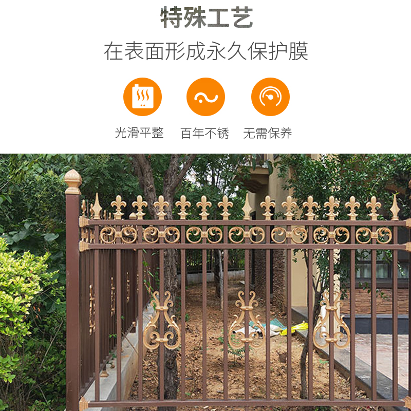 天津市别墅铝艺护栏铝合金阳台围栏 铁艺大门