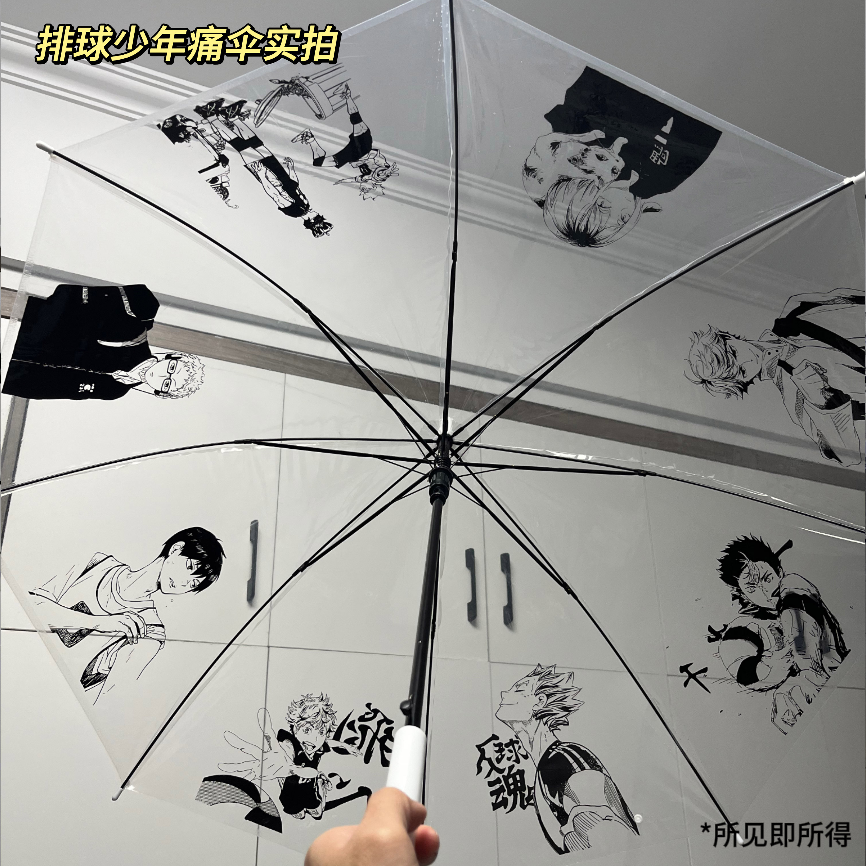 排球少年二次元周边雨伞翔阳绘画痛伞高颜透明伞送朋友创意礼物