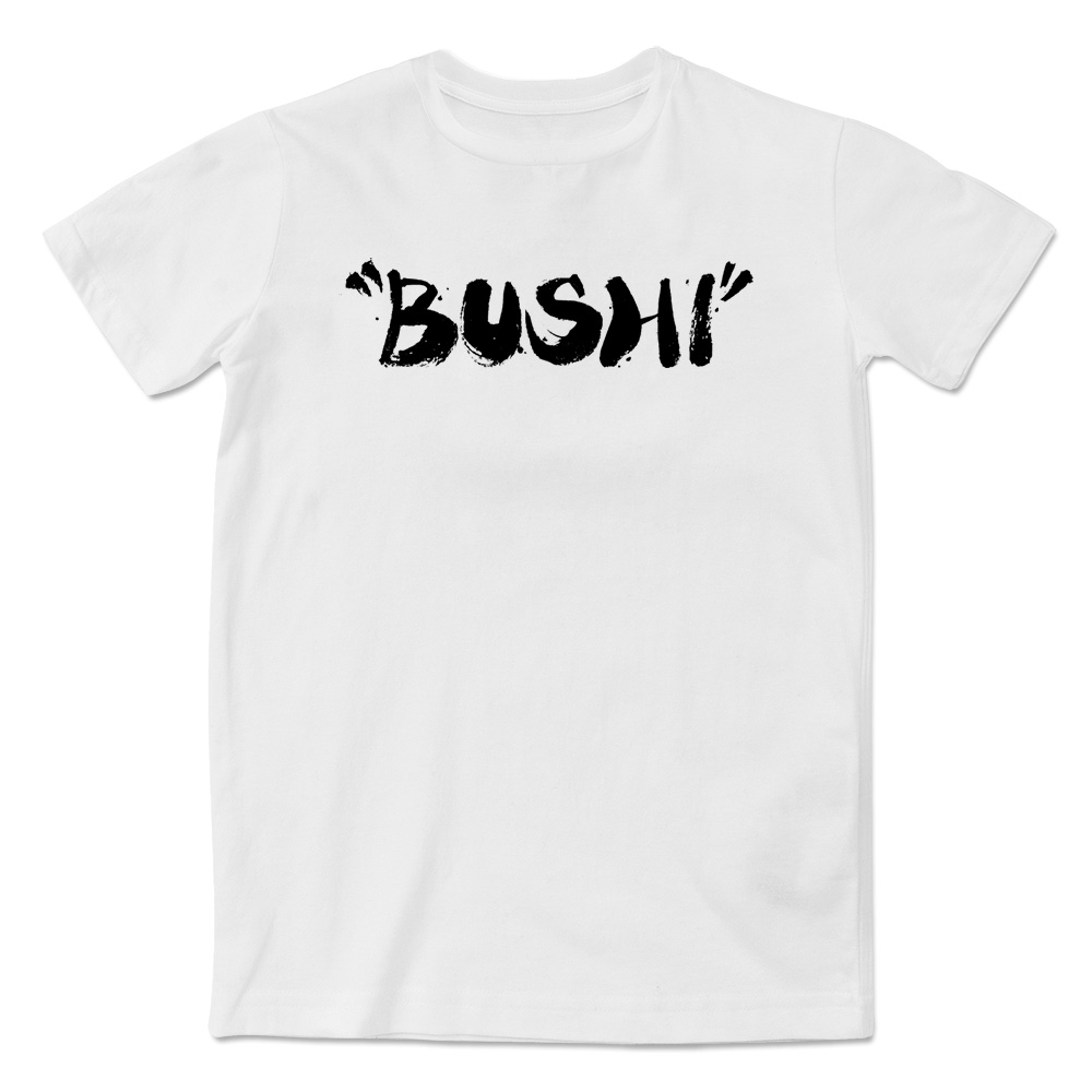 复古中国风青年BUSHI艺术文字短袖印花T恤手绘休闲个性潮流文化衫