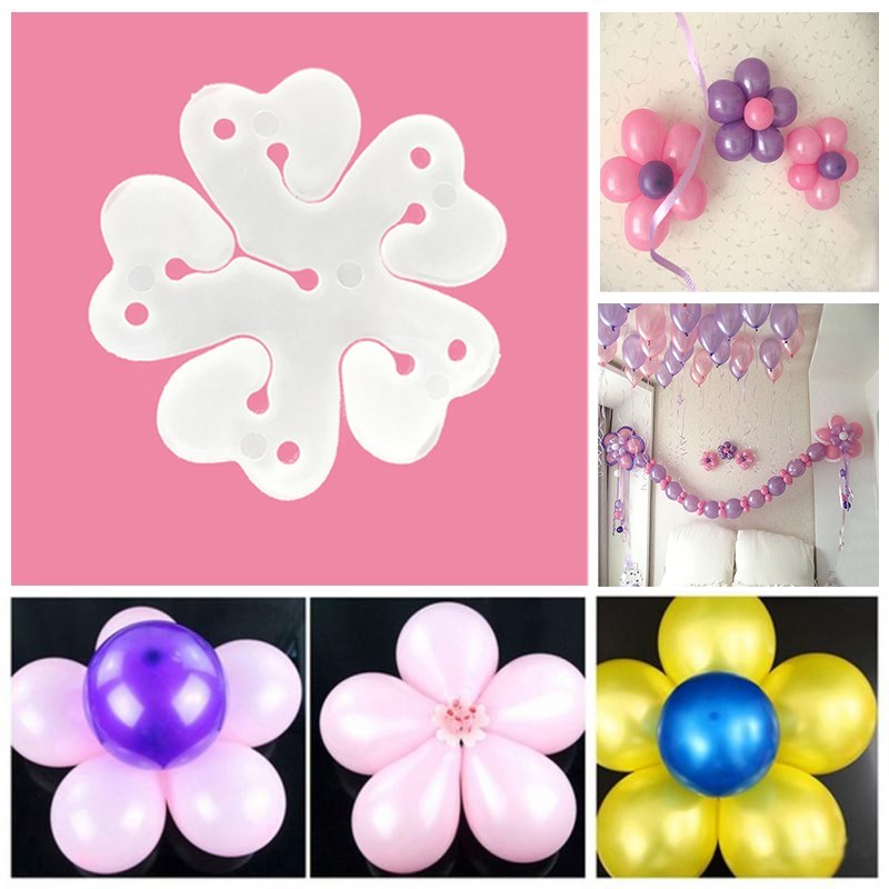 新品10pcs DIY Latex Flower Balloons Globos Plastic Clip Birt