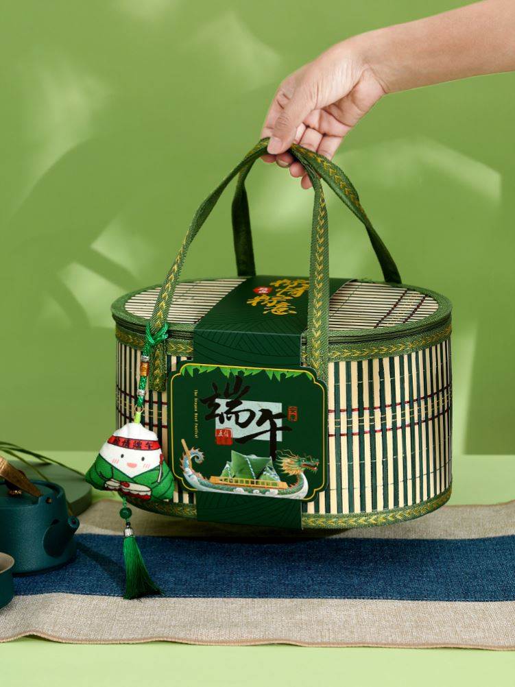 粽子礼盒端午精美包装装粽子的盒子竹篮手提中国风咸鸭蛋空盒定制