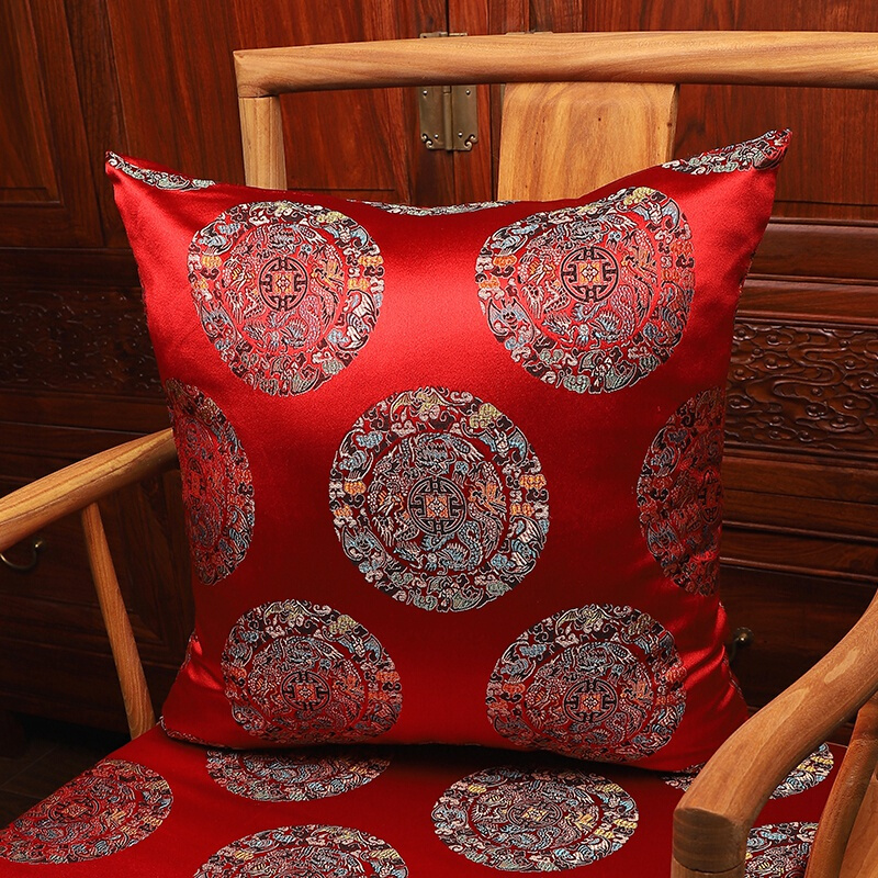 红木沙发椅子靠垫中式抱枕靠枕中国风古典靠背实木家具腰枕扶手枕