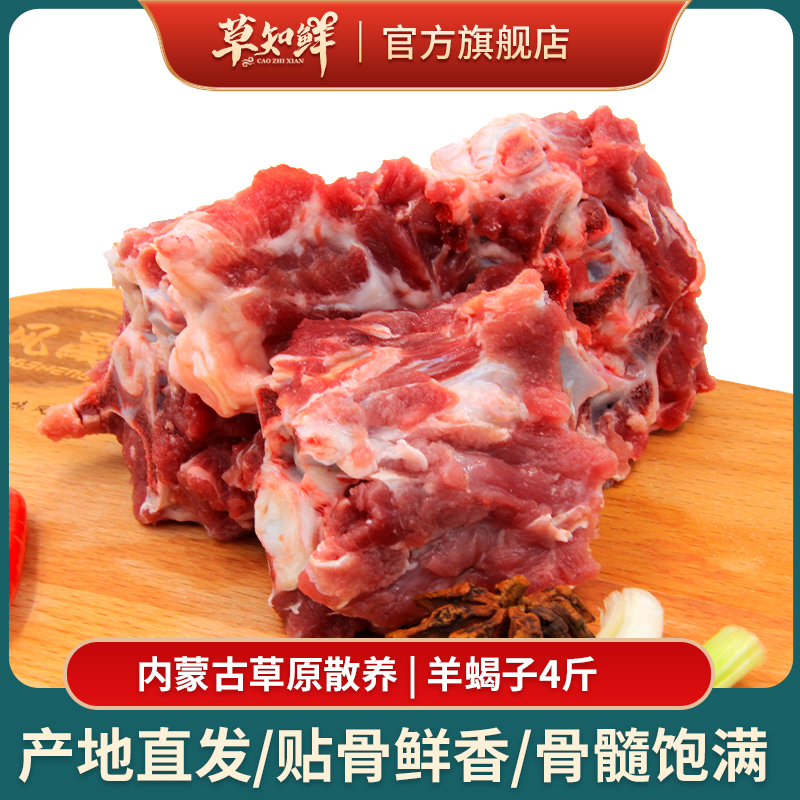 内蒙古4斤肉脊骨香辣羊蝎子羊肉新鲜生鲜羊骨老北京火锅羊龙骨