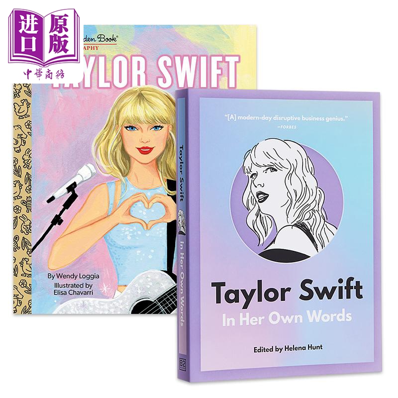 Taylor Swift 泰勒·斯威夫特图书2册套装 传记+语录集In Her Own Words 乡村流行音乐歌手名人英文原版 进口图书【中商原版?