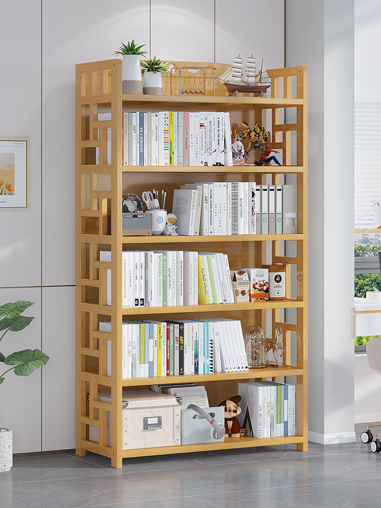 图书馆书架落地置物架桌面书本收纳架客厅家用多层儿童书柜展示柜