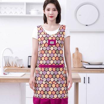 背心式厨房围兜做饭的围裙无袖女士漂亮M时尚好看韩版棉布大人
