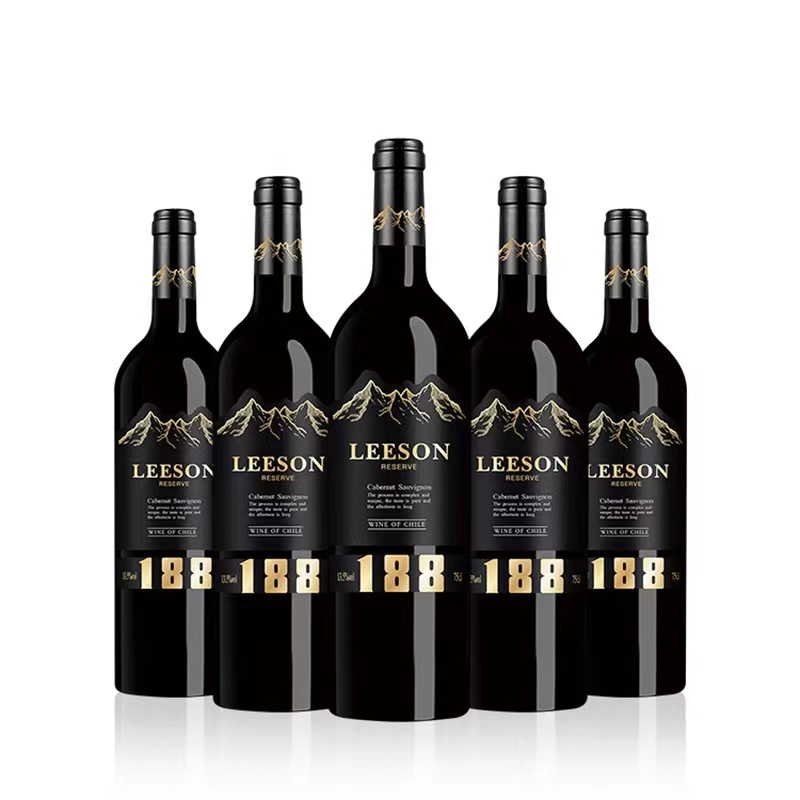 雷盛红酒188智利进口13.5干红葡萄酒送礼请客