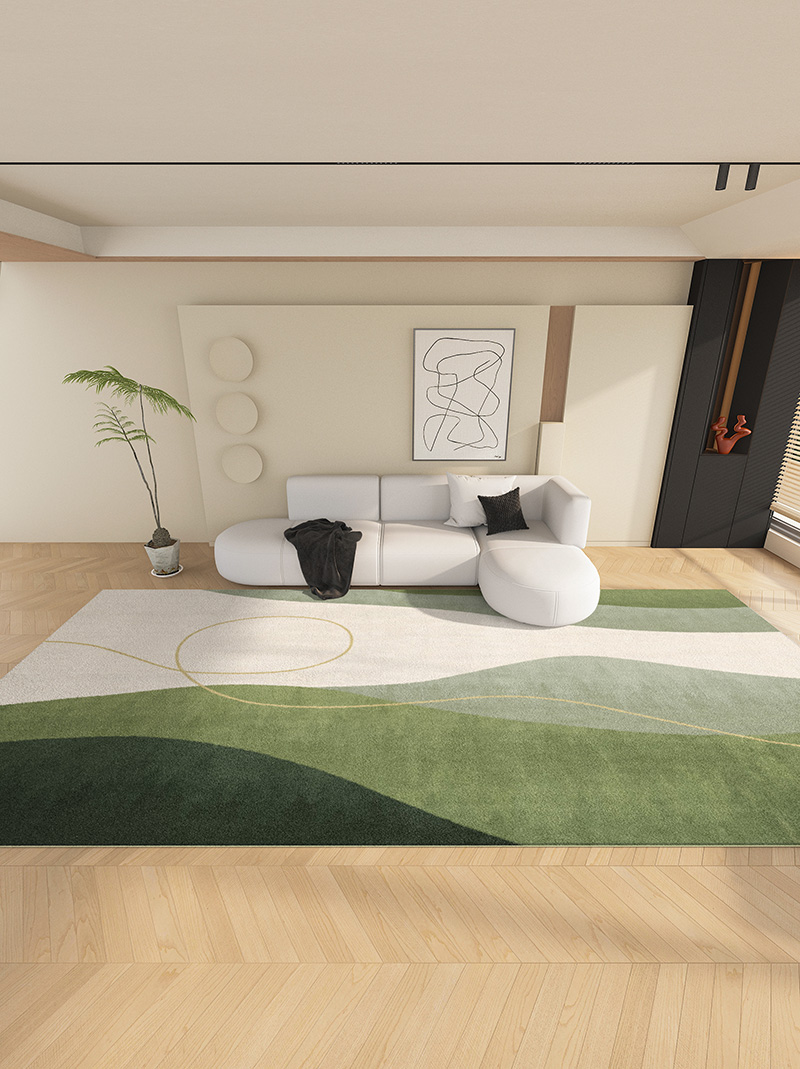 新款地毯客厅2023新款轻奢高级茶几奶油风羊毛地垫天津崔黄口沙发