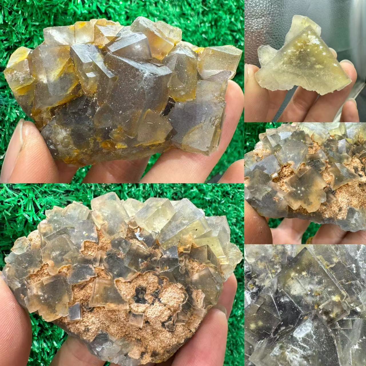 北京淡黄色萤石天然矿物晶体矿石标本原石宝石奇石摆件观赏石收藏