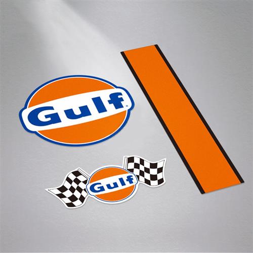 拉花引擎海湾加油站车身汽车石油GULF油箱摩托车车贴赞助商
