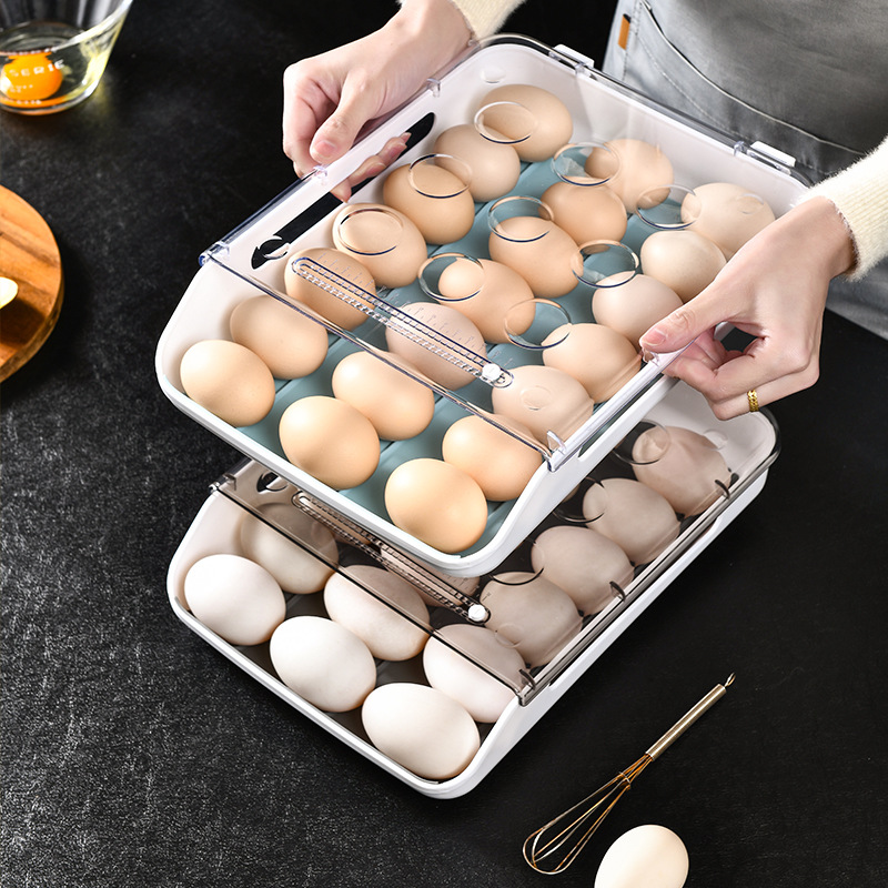 密斯家冰箱食物保鲜收纳盒子家用防震放鸡蛋收纳盒厨房整理鸡蛋盒