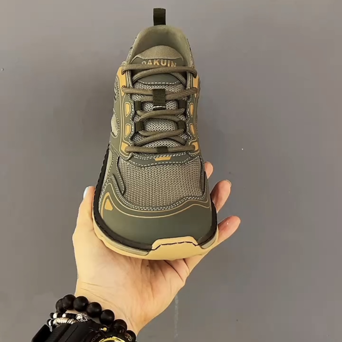 广州新款休闲科技布网低帮系带男士超轻鞋透气芒果运动男鞋-23616
