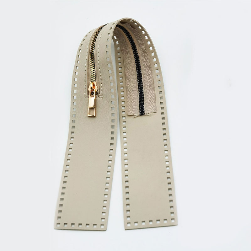 网红1PCS DIY Zipper For Woven Bag Hardware PU Leather Zipper