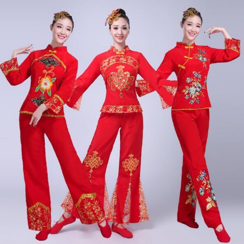 2023新款广场舞服装女成人套装中老年秧歌服中国风民族打验证码