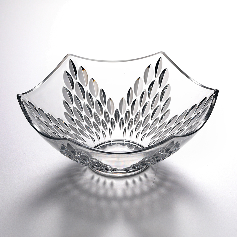 精致透明仿水晶玻璃轻奢风果盘创意现代客厅茶几塑料糖果盆干果篮